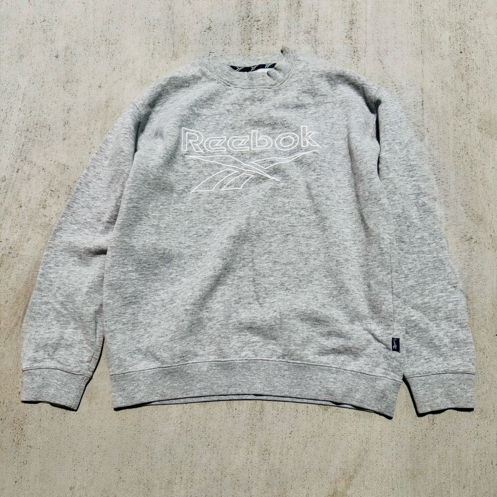 Vintage Reebok Light Gray Crewneck Sweater Youth Size XL